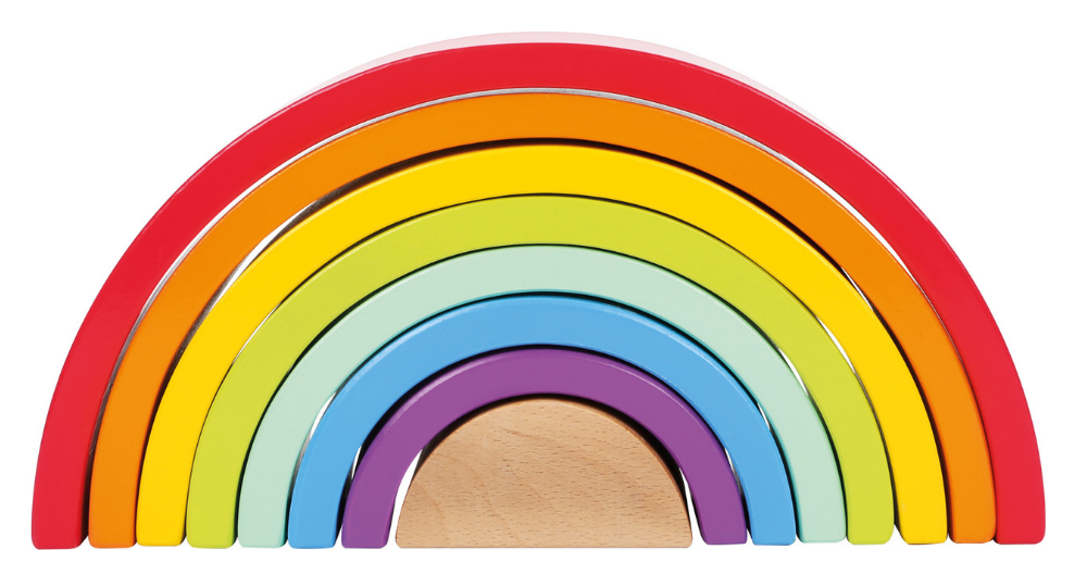 wood rainbow stacking toy