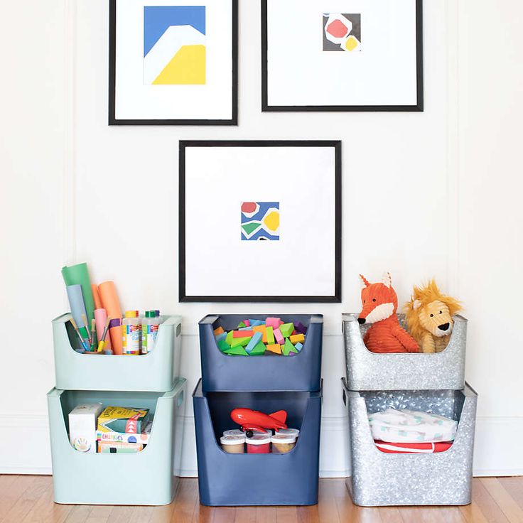 stacking toy bins