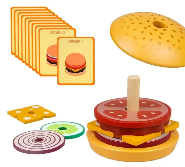 hamburger stacking toy