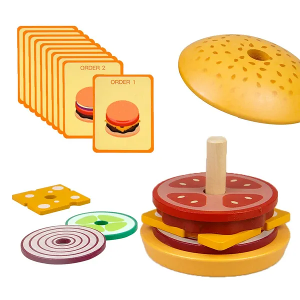 hamburger stacking toy