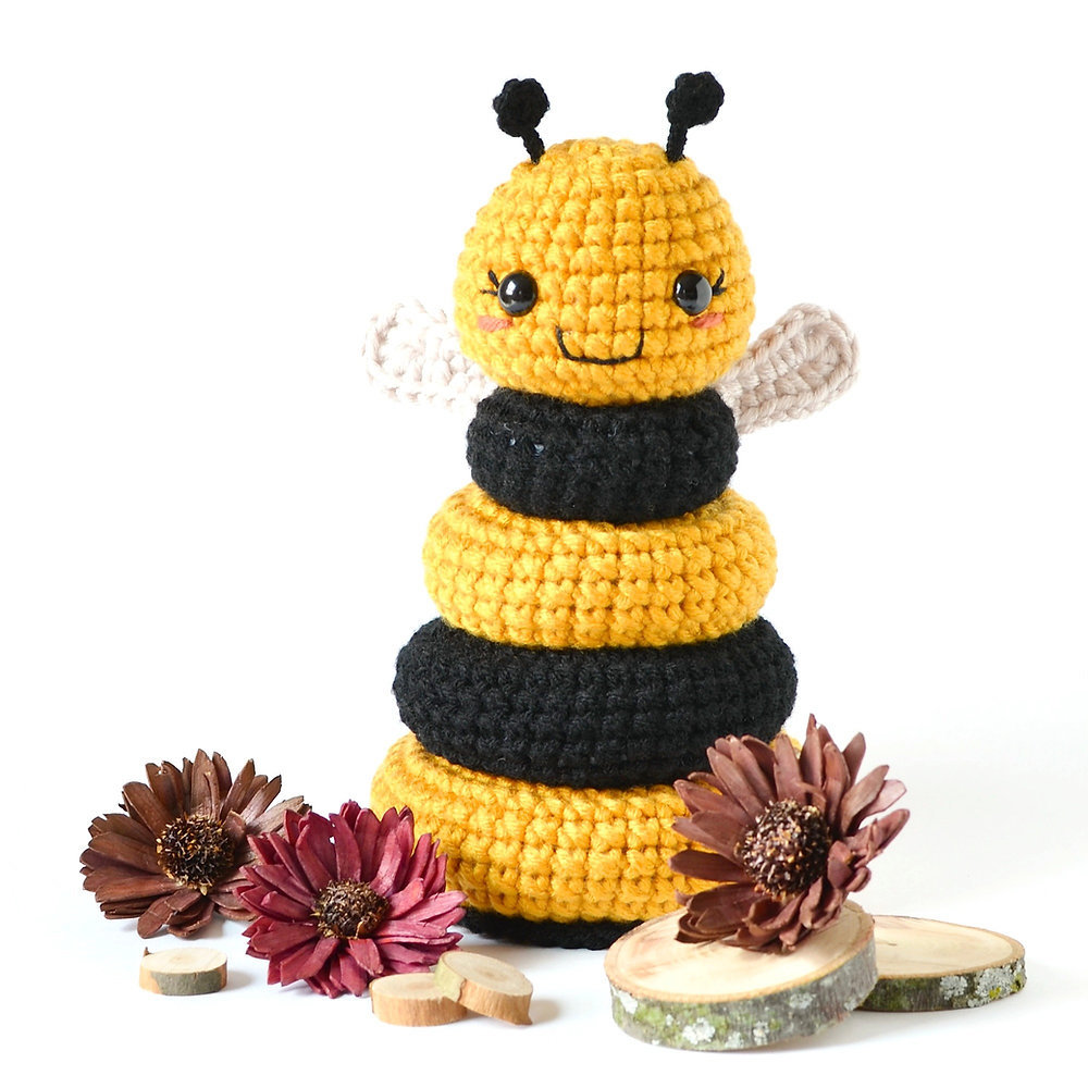 Bee Stacking Toy Free Crochet Pattern By Elisa's Crochet