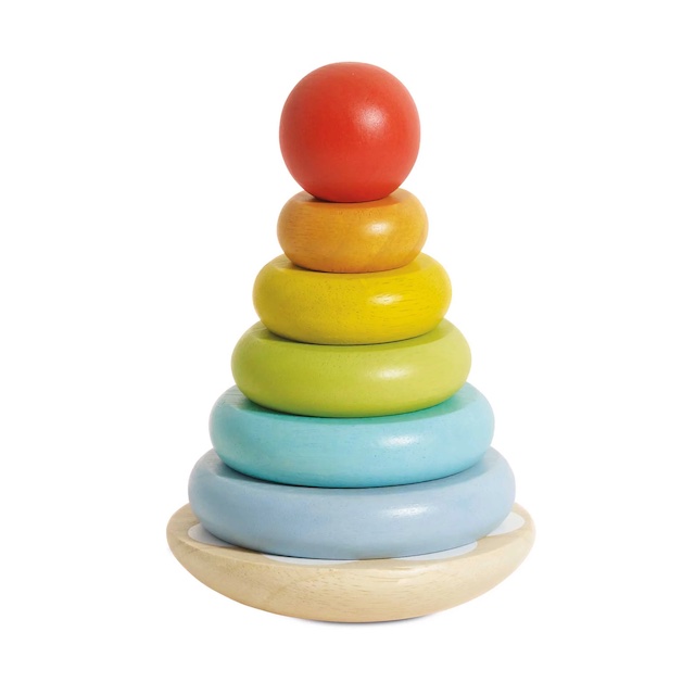 rainbow wooden stacking toy